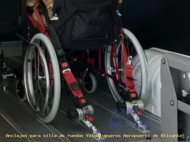 Anclajes silla de ruedas Valdelugueros Aeropuerto de Alicante
